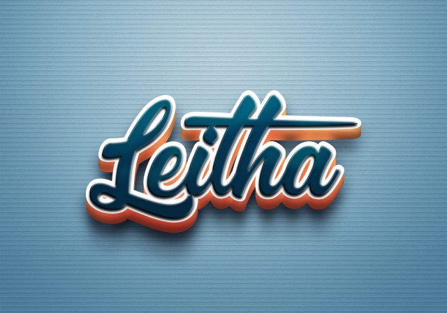 Free photo of Cursive Name DP: Leitha