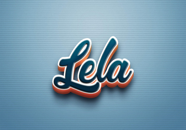 Free photo of Cursive Name DP: Lela