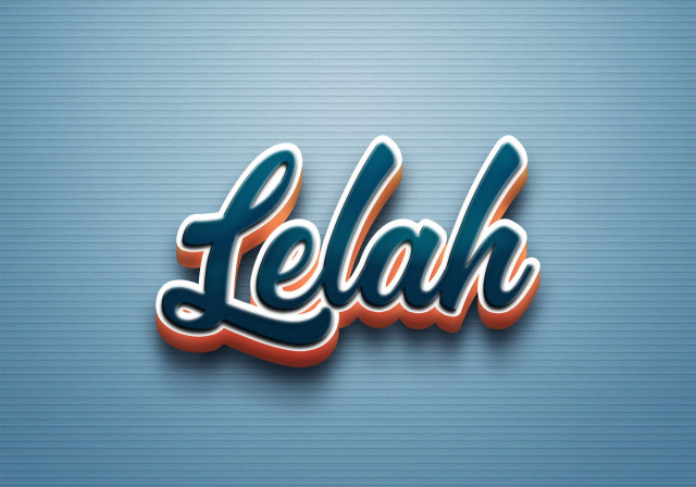 Free photo of Cursive Name DP: Lelah