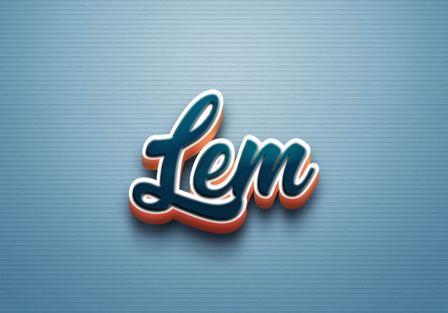 Free photo of Cursive Name DP: Lem