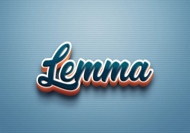 Free photo of Cursive Name DP: Lemma