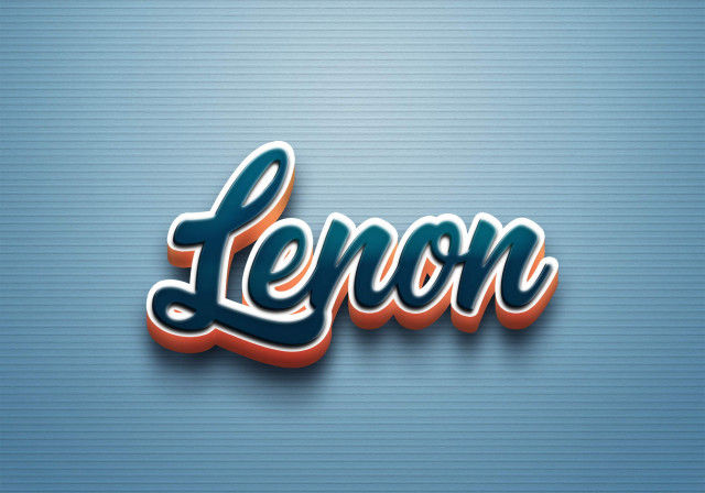 Free photo of Cursive Name DP: Lenon