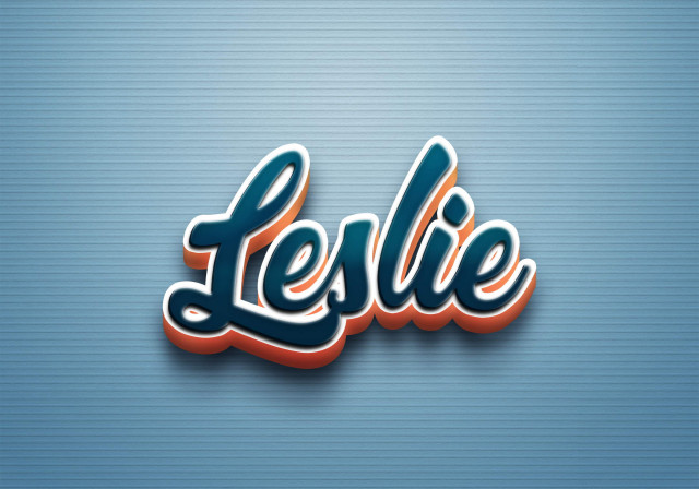 Free photo of Cursive Name DP: Leslie