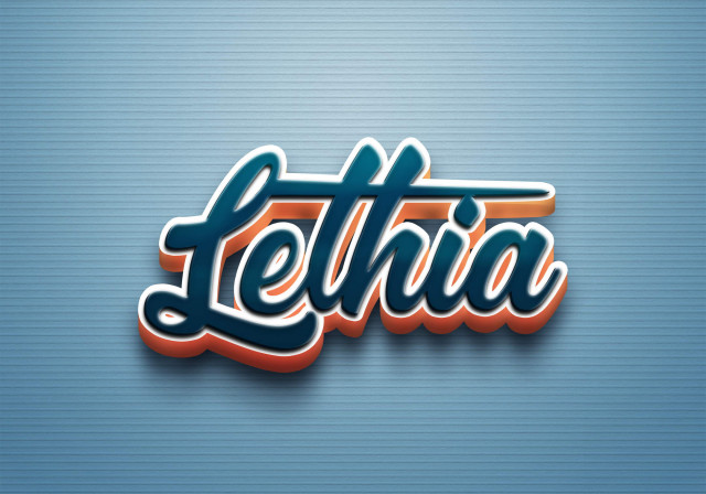 Free photo of Cursive Name DP: Lethia