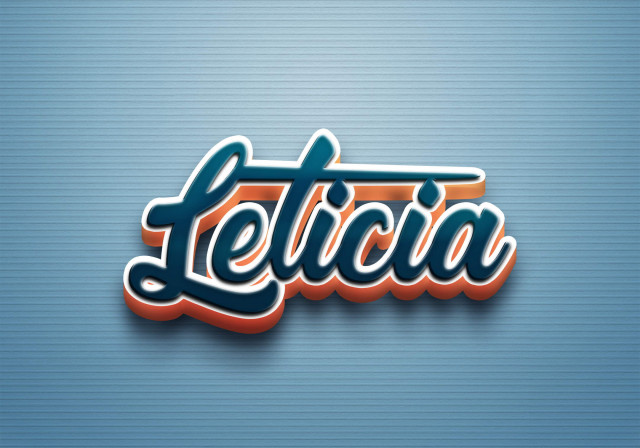 Free photo of Cursive Name DP: Leticia