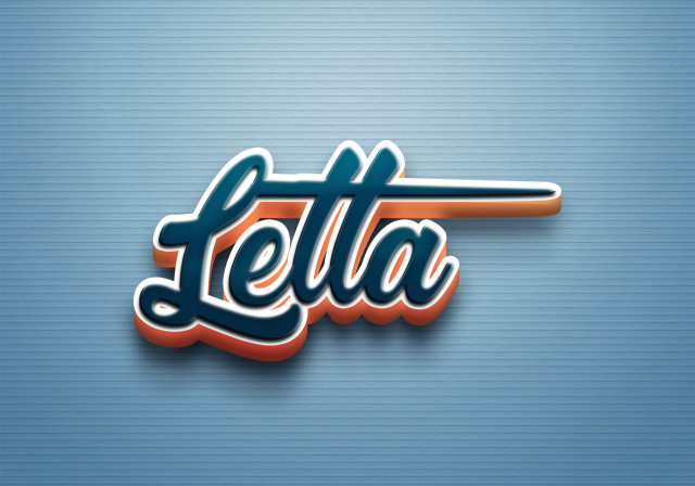 Free photo of Cursive Name DP: Letta