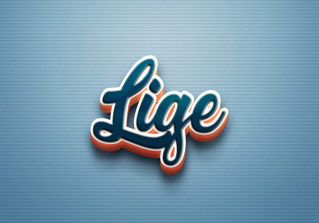 Free photo of Cursive Name DP: Lige