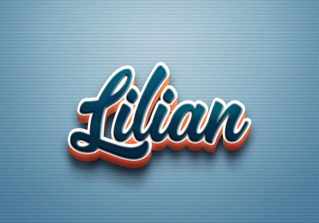 Free photo of Cursive Name DP: Lilian