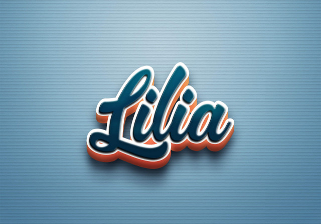 Free photo of Cursive Name DP: Lilia