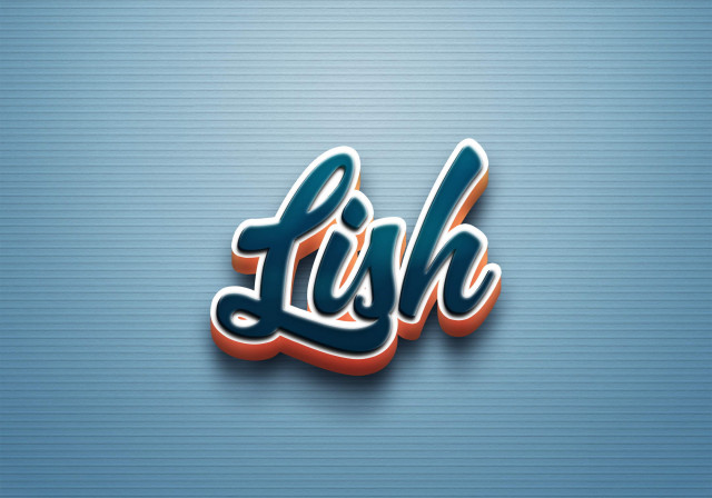 Free photo of Cursive Name DP: Lish