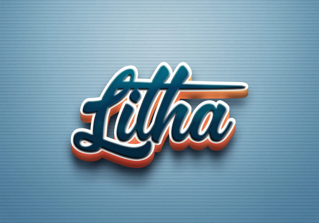 Free photo of Cursive Name DP: Litha