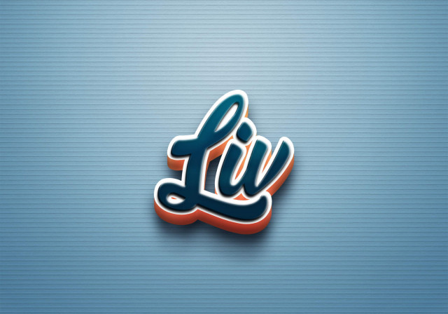 Free photo of Cursive Name DP: Liv