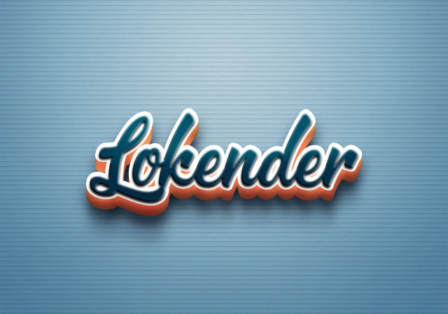 Free photo of Cursive Name DP: Lokender