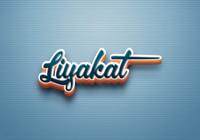 Free photo of Cursive Name DP: Liyakat