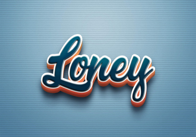 Free photo of Cursive Name DP: Loney