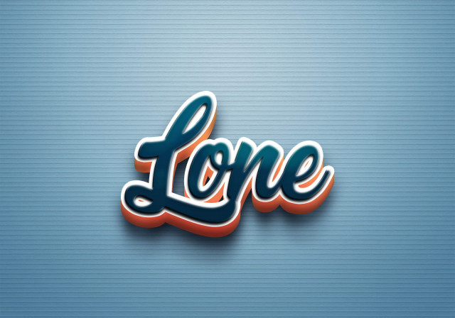 Free photo of Cursive Name DP: Lone