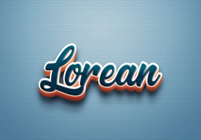 Free photo of Cursive Name DP: Lorean