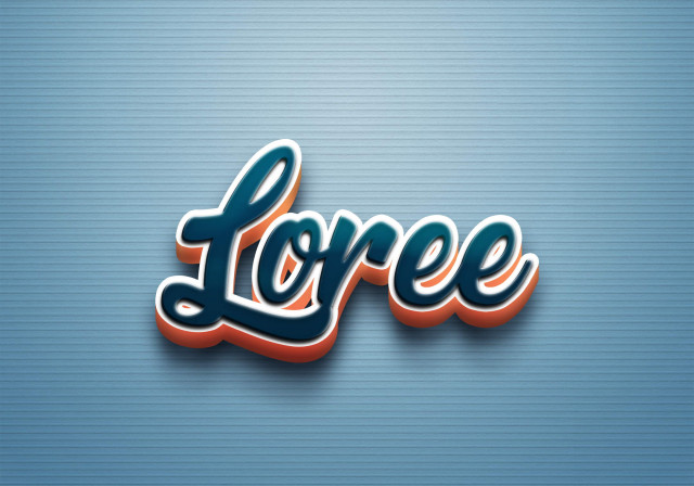 Free photo of Cursive Name DP: Loree