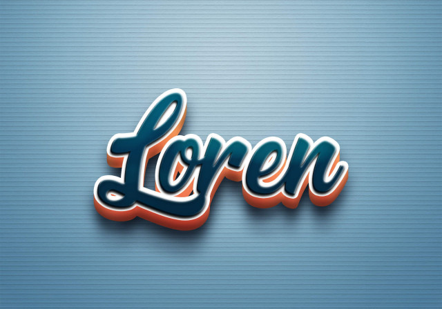 Free photo of Cursive Name DP: Loren