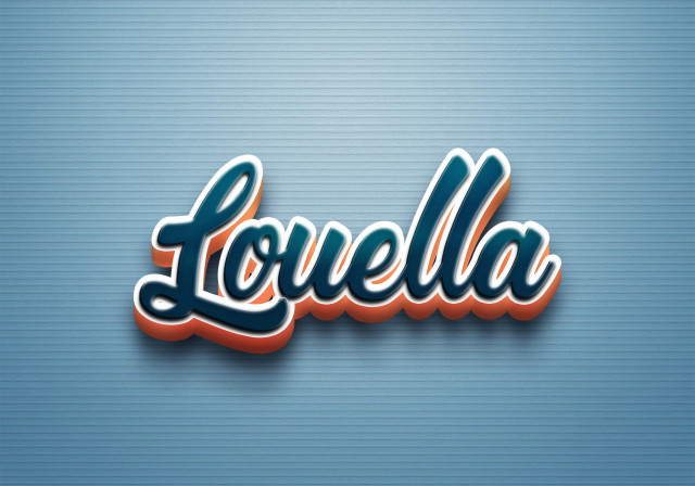 Free photo of Cursive Name DP: Louella