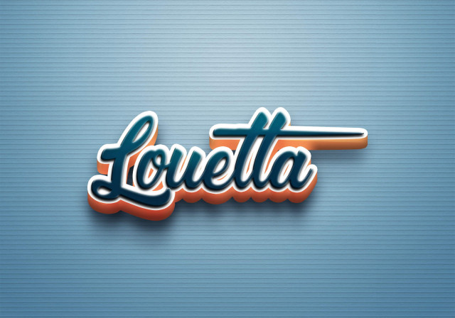 Free photo of Cursive Name DP: Louetta