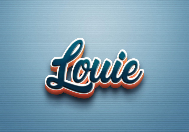 Free photo of Cursive Name DP: Louie