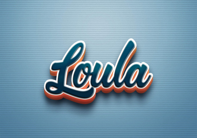 Free photo of Cursive Name DP: Loula