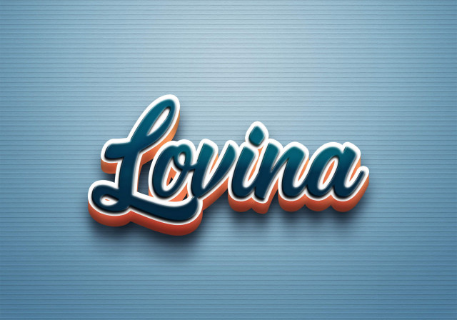 Free photo of Cursive Name DP: Lovina