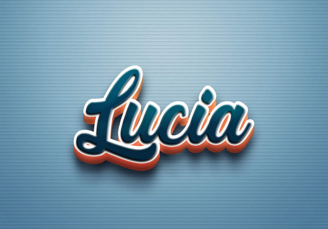 Free photo of Cursive Name DP: Lucia