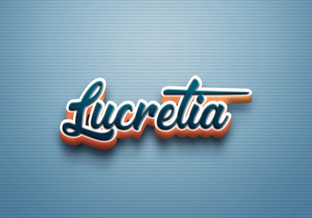 Free photo of Cursive Name DP: Lucretia