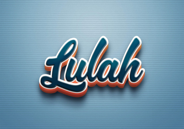 Free photo of Cursive Name DP: Lulah