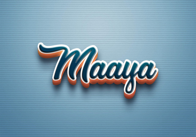 Free photo of Cursive Name DP: Maaya