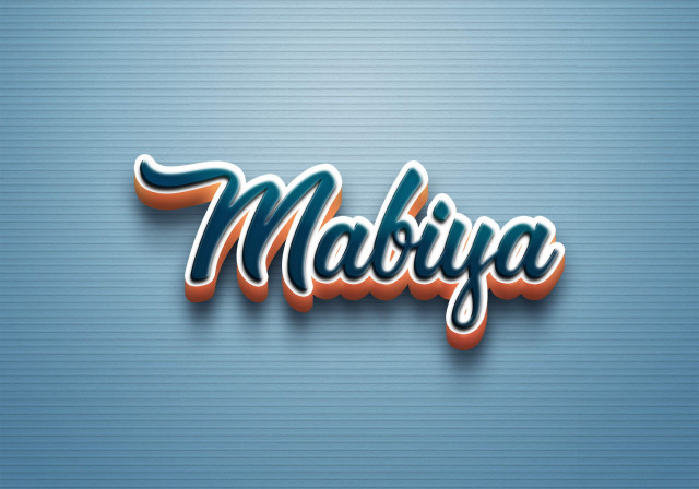 Free photo of Cursive Name DP: Mabiya