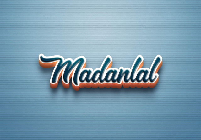 Free photo of Cursive Name DP: Madanlal