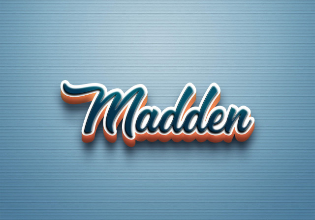 Free photo of Cursive Name DP: Madden