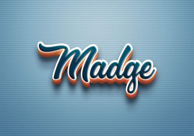 Free photo of Cursive Name DP: Madge