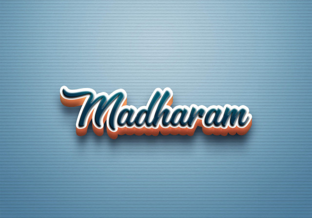 Free photo of Cursive Name DP: Madharam