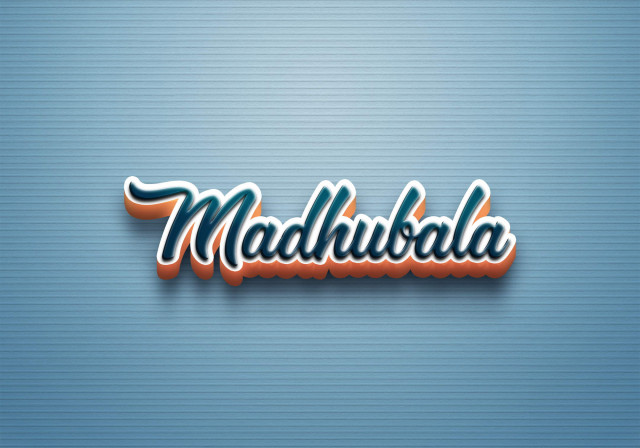 Free photo of Cursive Name DP: Madhubala