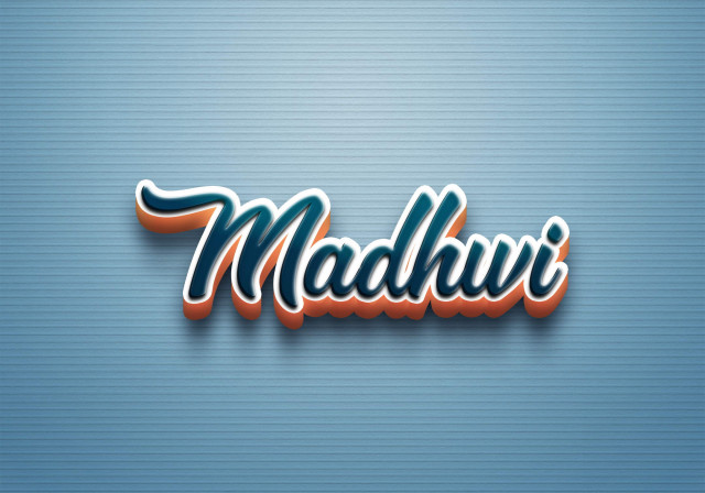 Free photo of Cursive Name DP: Madhwi