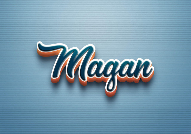 Free photo of Cursive Name DP: Magan