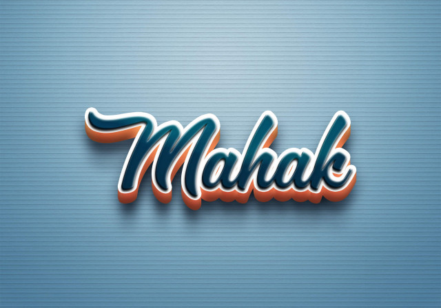 Free photo of Cursive Name DP: Mahak