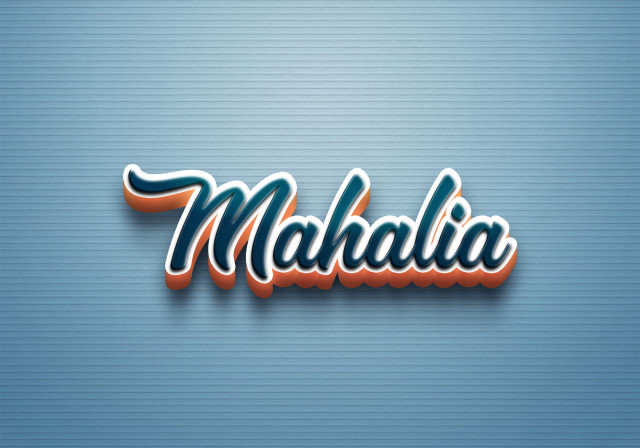 Free photo of Cursive Name DP: Mahalia