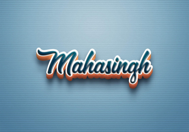 Free photo of Cursive Name DP: Mahasingh