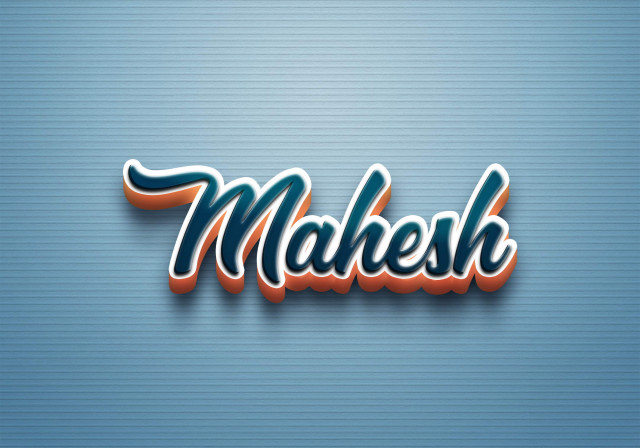 Free photo of Cursive Name DP: Mahesh
