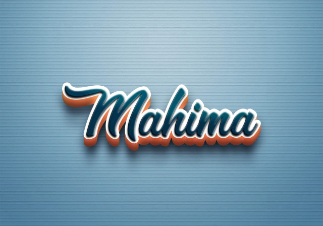 Free photo of Cursive Name DP: Mahima