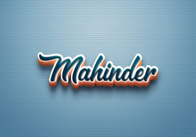 Free photo of Cursive Name DP: Mahinder