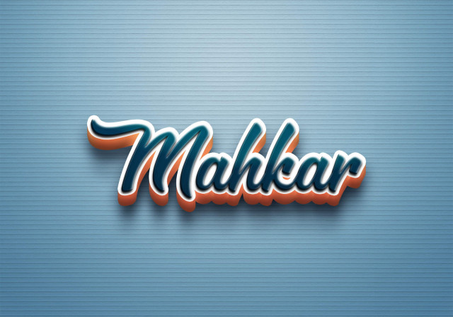 Free photo of Cursive Name DP: Mahkar