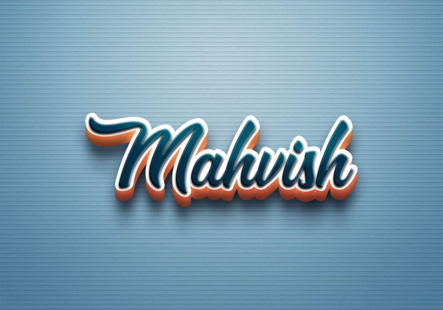 Free photo of Cursive Name DP: Mahvish