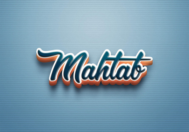 Free photo of Cursive Name DP: Mahtab