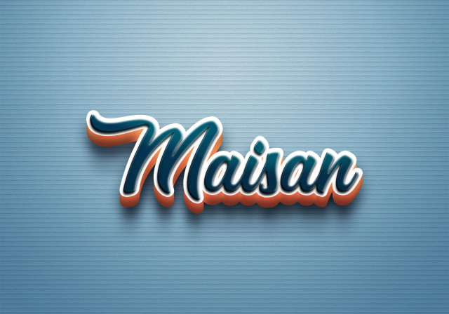 Free photo of Cursive Name DP: Maisan